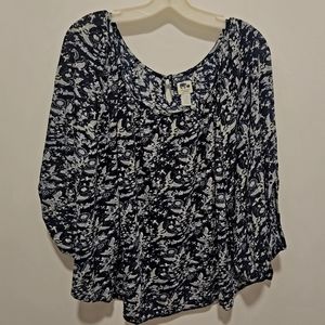 Lucky Brand Navy/Gray/White Shirt